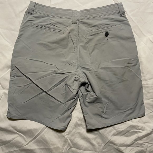 George Light Grey Above Knee Flat Front Stretch Shorts - Size 32 - Picture 2 of 7